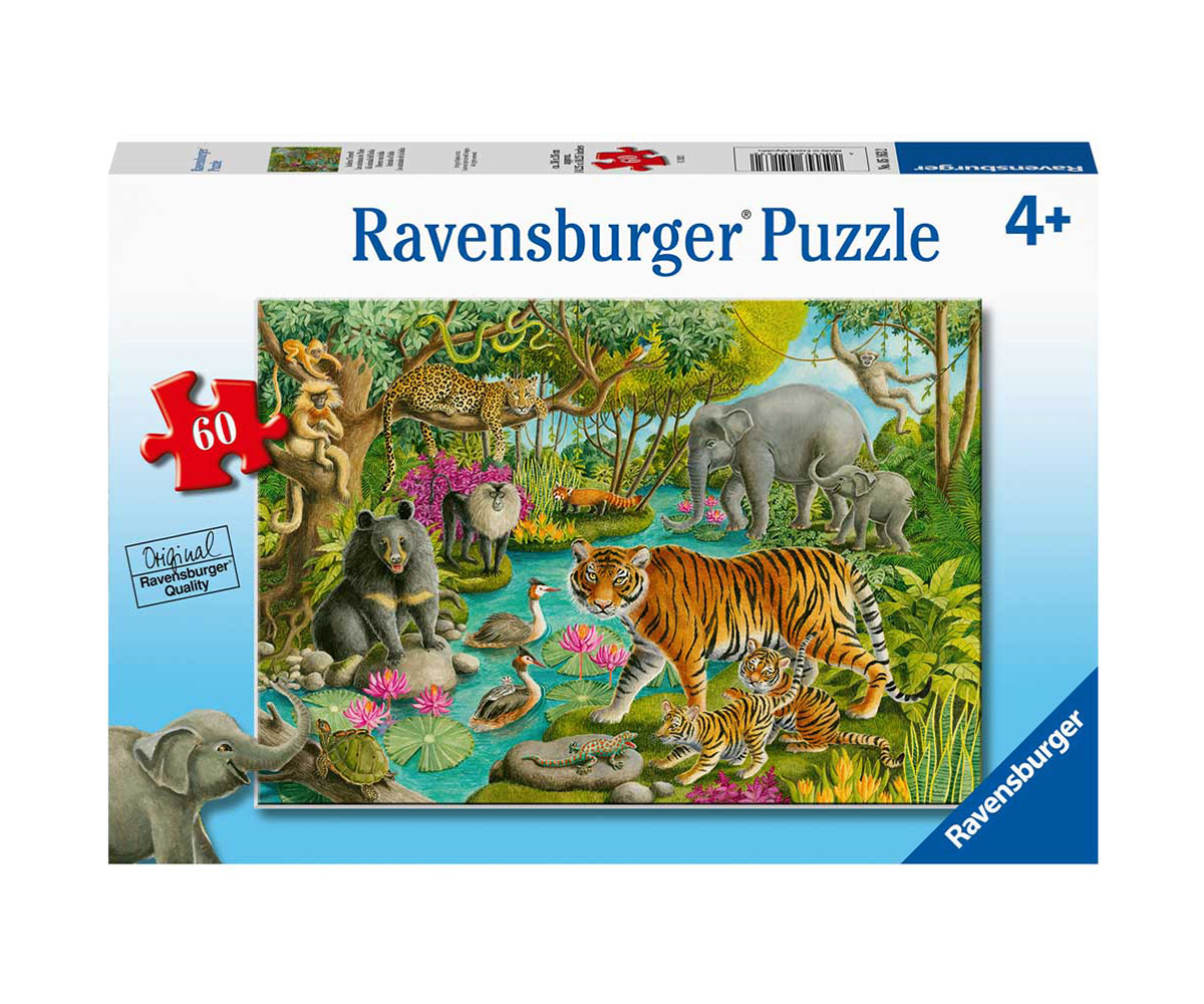 Ravensburger 05163 - Пъзел 60 елемента - Животните на Индия