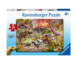 Ravensburger 05164 - Пъзел 60 елемента - Битката на динозаврите