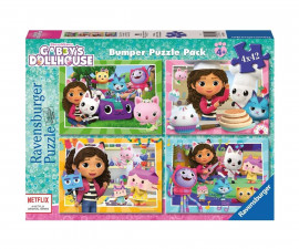 Ravensburger 05655 - Пъзел 4x42 елемента - Къщата за кукли на Габи