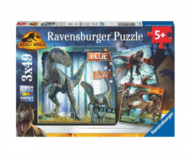 Ravensburger 05656 - Пъзел 3х49 елемента - Джурасик свят: Доминион