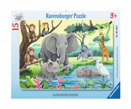 Ravensburger 6136 - Пъзел 15 елемента - Животните на Африка