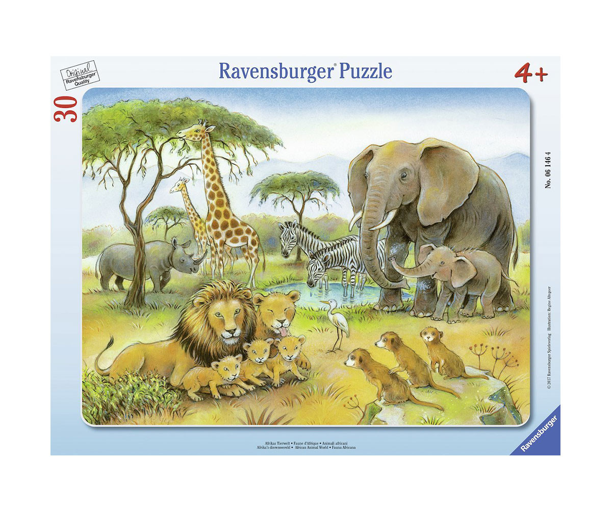 Ravensburger 06146 - Пъзел 30-48 елемента - Животинският свят от Африка