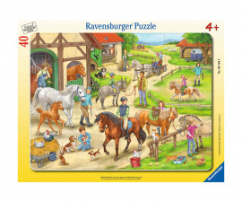 Ravensburger 06164 - Пъзел 40 елемента - Ден в ранчото