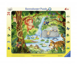 Ravensburger 06171 - Пъзел 24 елемента - Приятели в джунглата