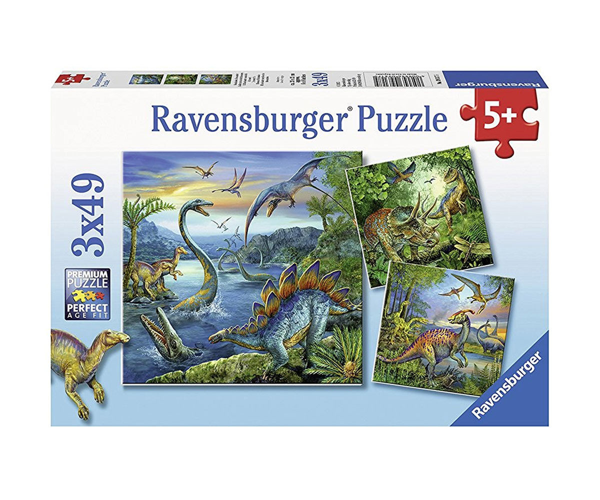 Ravensburger 9317 - Пъзел 3х49 елемента - Динозаври