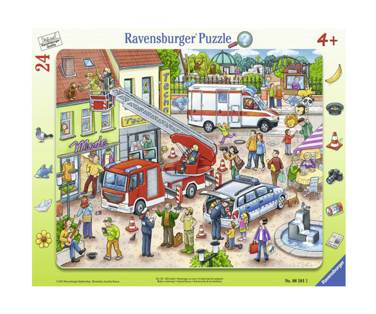 Ravensburger 6581 - Пъзел 24 елемента - Спасяване на животинче