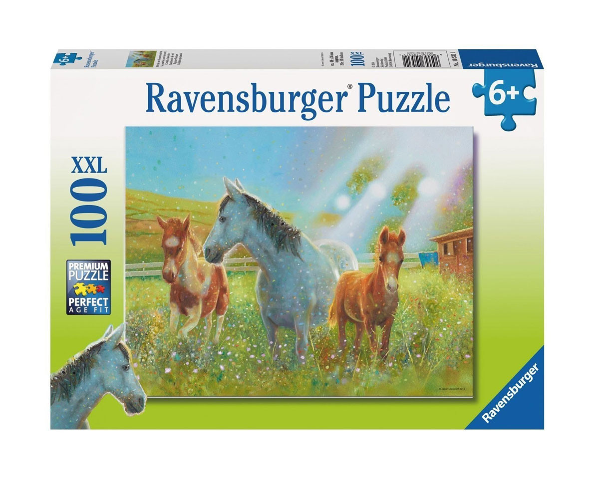 Ravensburger 10531 - Пъзел 100 XXL елемента - Коне на поляна