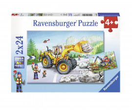 Ravensburger 7802 - Пъзел 2х24 елемента - Работни машини