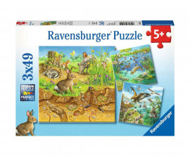 Ravensburger 08050 - Пъзел 3х49 елемента - Животни в природата