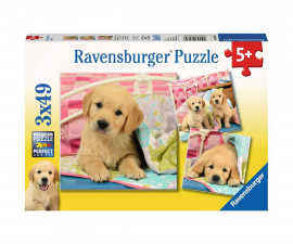 Ravensburger 08065 - Пъзел 3х49 елемента - Сладки кученца