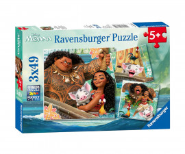 Ravensburger 09385 - Пъзел 3х49 елемента - Моана