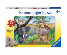 Ravensburger 09600 - Пъзел 60 елемента - Сафари животни