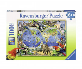 Ravensburger 10540 - Пъзел 100 ел. XXL - Животните по света
