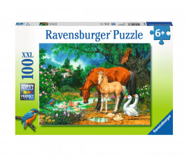 Ravensburger 10833 - Пъзел 100 XXL елемента - Понита на езерото