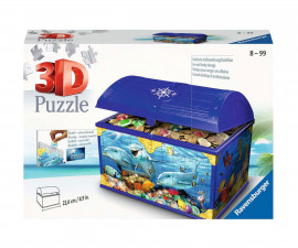 3D пъзел за деца Ravensburger 216 части - Кутия със съкровища: Подводен свят
