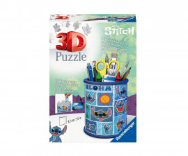 Ravensburger 11642 - 3D Пъзел топка 54 елемента - Дисни Стич, поставка за моливи