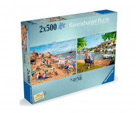 Ravensburger 12000012 - Пъзел 2x500 елемента - Живописен Норфолк