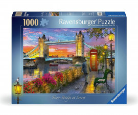 Ravensburger 12000041 - Пъзел 1000 елемента - Тауър Бридж по залез