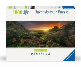 Ravensburger 12000046 - Пъзел панорама 1000 елемента - Слънце над Исландия