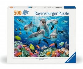 Ravensburger 12000200 - Пъзел 500 елемента - Делфини в кораловия риф