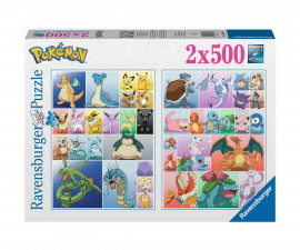 Ravensburger 12000229 - Пъзел 2x500 елемента - Колекция Покемон