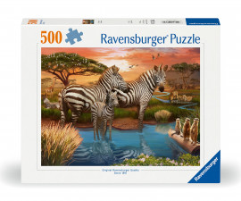 Ravensburger 12000365 - Пъзел 500 елемента - Зебри във водата