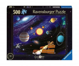 Ravensburger 12000474 - Светещ в тъмното пъзел 500 елемента - Слънчевата система