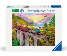 Ravensburger 12000795 - Пъзел 1500 елемента - Пътуване с влак през есента