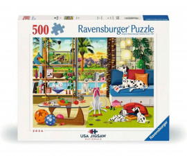 Ravensburger 12001189 - Пъзел 500 елемента - Домашни любимци на Палм Спрингс