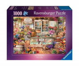 Ravensburger 12001262 - Пъзел 1000 елемента - Цветарски магазин четири сезона
