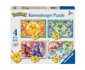 Ravensburger 12004026 - Пъзел 4-в-1: 12/16/20/24 елемента - Покемон