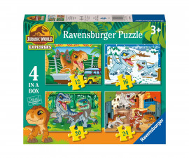 Ravensburger 12004027 - Пъзел 4-в-1: 12/16/20/24 елемента - Джурасик свят