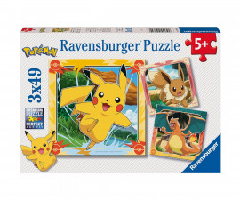 Ravensburger 12004062 - Пъзел 3x49 елемента - Покемон