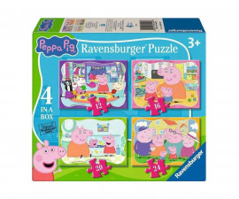 Ravensburger 12004104 - Пъзел 4-в-1: 12/16/20/24 елемента - Пепа Пиг