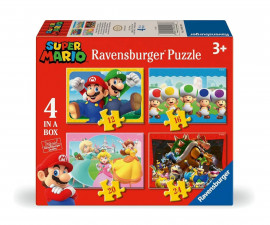 Ravensburger 12004107 - Пъзел 4-в-1: 12/16/20/24 елемента - Супер Марио