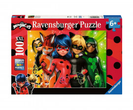 Ravensburger 12004172 - Пъзел 100 XXL елемента - Калинката и Черния котарак на мисия