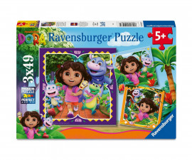 Ravensburger 12004197 - Пъзел 3x49 елемента - Дора изследователката
