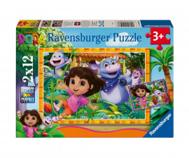 Ravensburger 12004198 - Пъзел 2х12 елемента - Дора изследователката