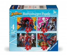Ravensburger 12004201 - Пъзел 4-в-1: 12/16/20/24 елемента - Марвел Спайдър Мен