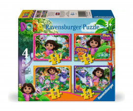 Ravensburger 12004204 - Пъзел 4-в-1: 12/16/20/24 елемента - Дора изследователката