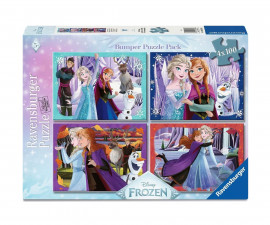 Ravensburger 12004318 - Пъзел 4x100 елемента - Замръзналото Кралство