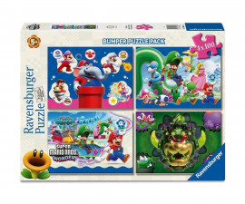 Ravensburger 12004321 - Пъзел 4x100 елемента - Супер Марио