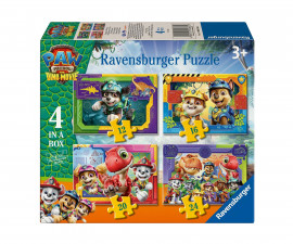 Ravensburger 12004365 - Пъзел 4-в-1: 12/16/20/24 елемента - The Dino Movie: Пес Патрул
