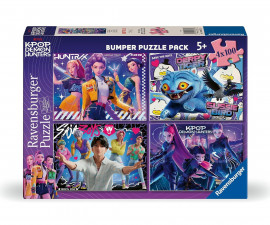 Ravensburger 12004757 - Пъзел 4x100 елемента - KPop Demon Hunters: Пъзел за феновете