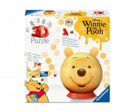 Ravensburger 12008070 - 3D Пъзел топка 72 елемента - Мечо Пух с ушички