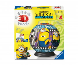 Ravensburger 12008079 - 3D Пъзел топка 72 елемента - Миньоните 3