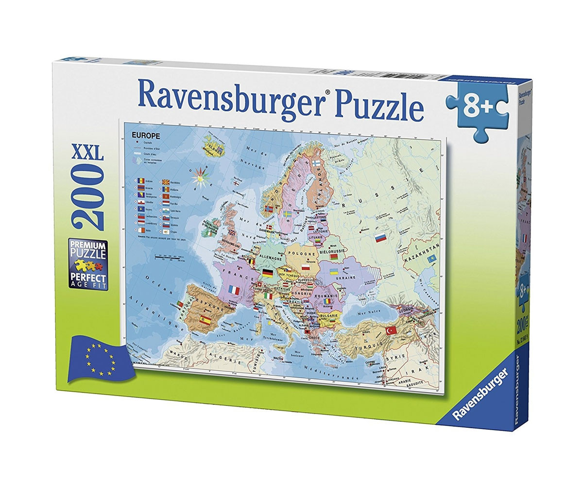 Ravensburger 12841 - Пъзел 200 ел. XXL - Карта на Европа