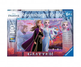 Ravensburger 12868 - Пъзел с брокат 100 XXL елемента - Замръзналото кралство 2: Силни сестри