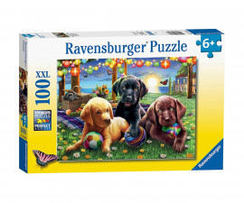 Ravensburger 12886 - Пъзел 100 XXL елемента - Кучешки пикник