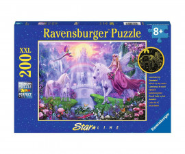 Ravensburger 12903 - Пъзел 200 ел. XXL - Вълшебната нощ на еднорога